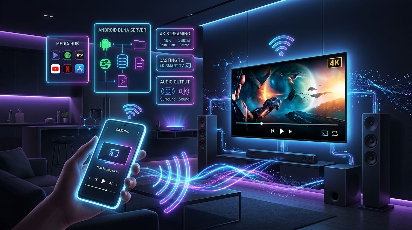 Wireless DLNA, Chromecast and Media Server Streaming Hub on Android