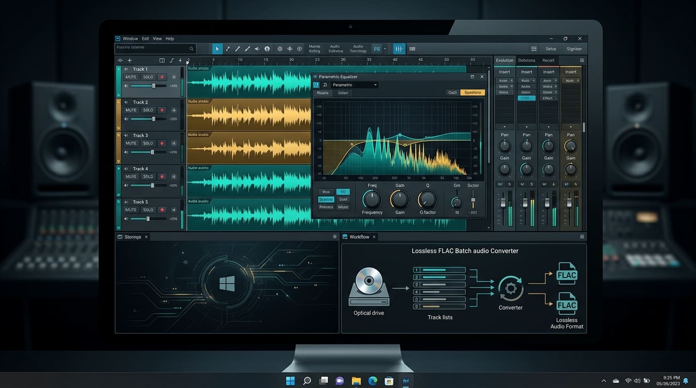 Best Free Audio Tools for Windows — Digital Audio Workstation, Waveform Editing, and Lossless FLAC Converters