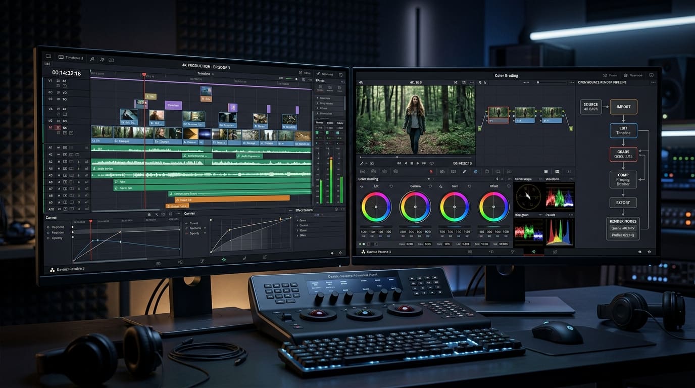 Multi-Track 4K Open-Source Video Editing and Transcoding Workflow on Windows