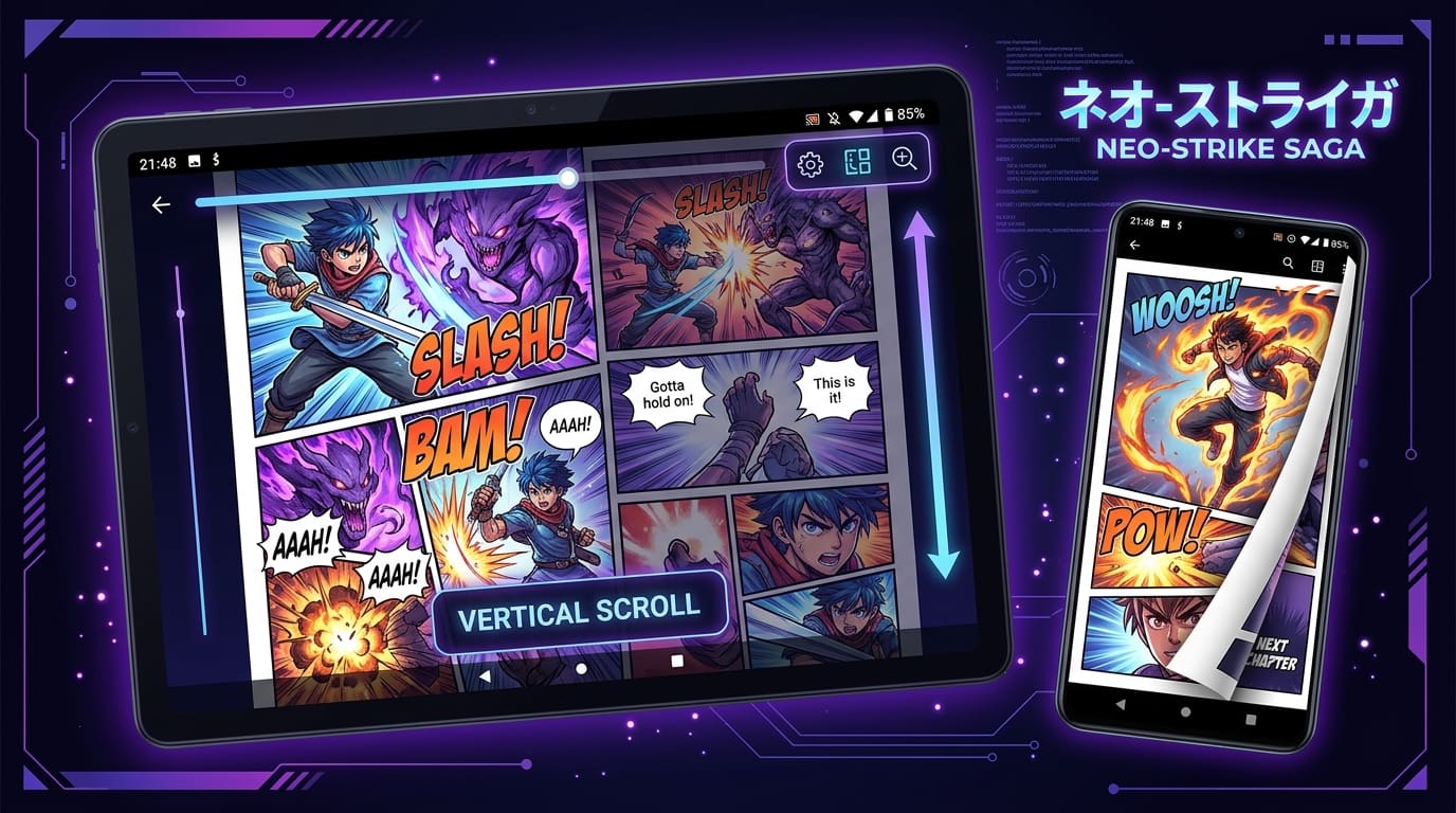 Android Manga and Webtoon Readers — Offline Chapter Downloads, Multi-Source Libraries and Vertical-Scroll Comics