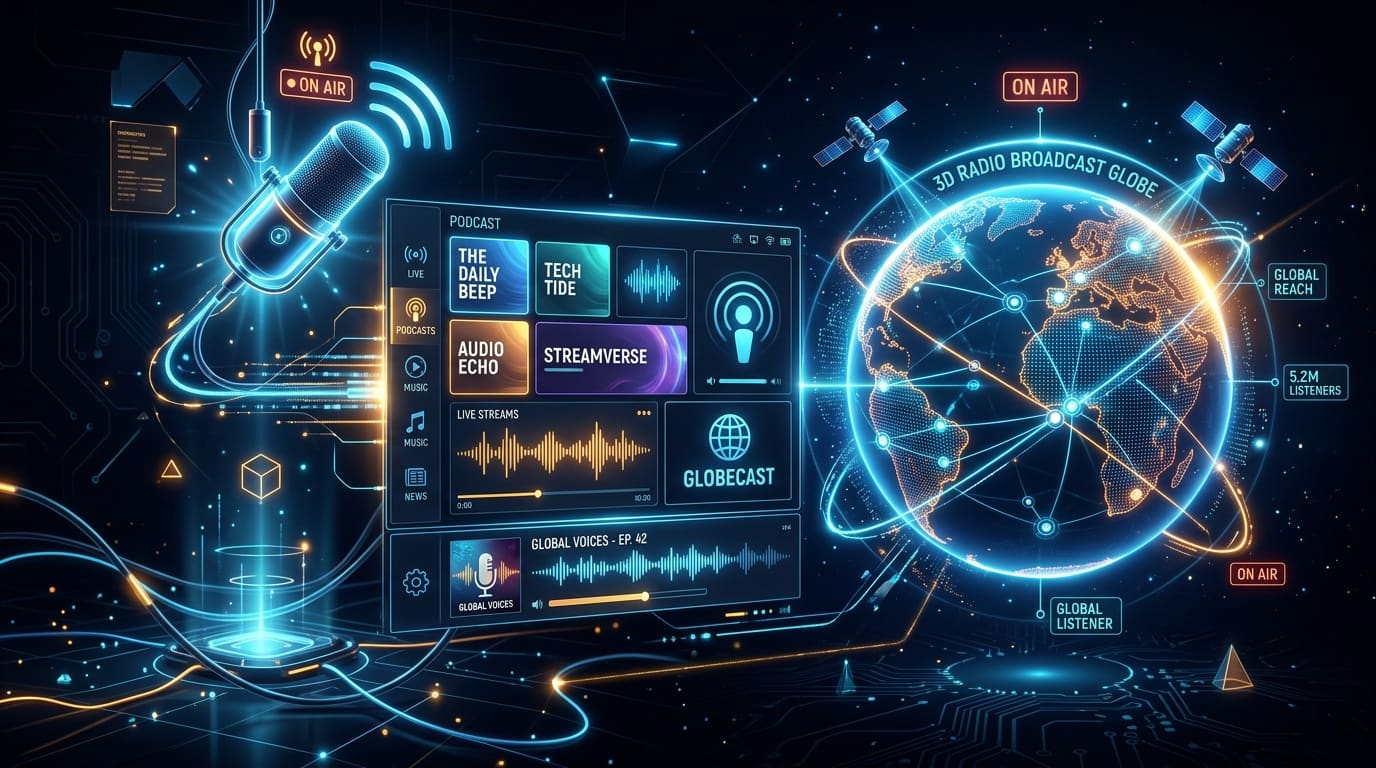 Android Podcast and Internet Radio Apps — RSS Feed Subscriptions, Live Station Streaming and Stream Recording