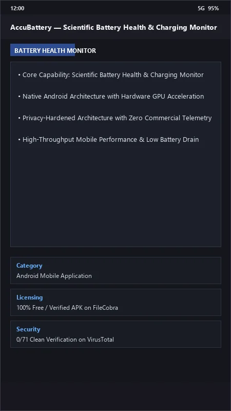 AccuBattery: Scientific Battery Health, Wear & Charge Alarm Monitor official screenshot preview 1