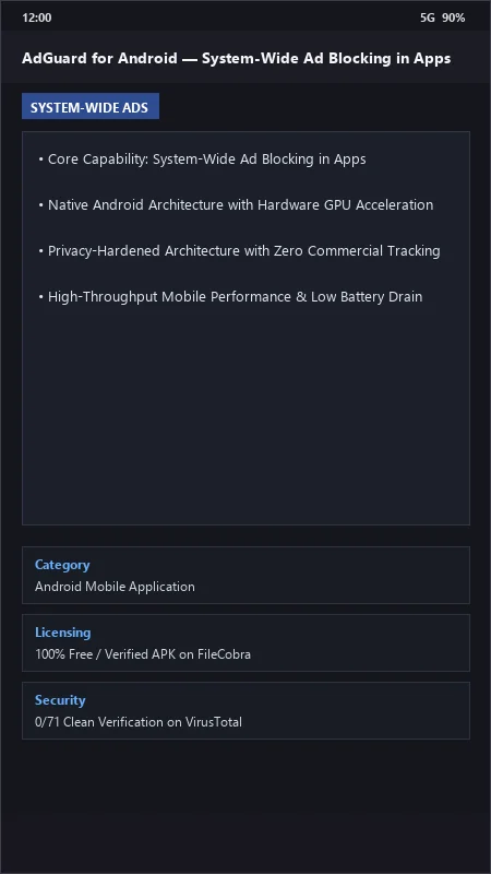 AdGuard: System-Wide Ad & Tracker Blocker official screenshot preview 1