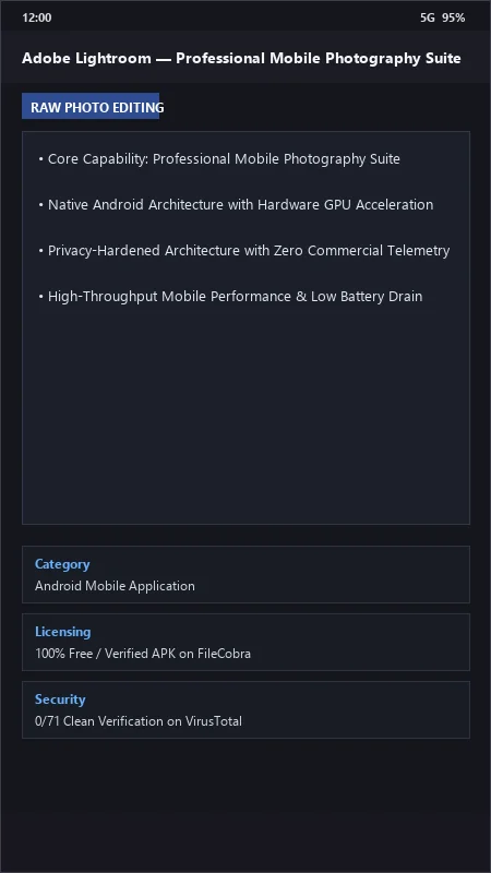 Adobe Lightroom: Pro RAW Photo Retouch, Color Grading & Presets official screenshot preview 1