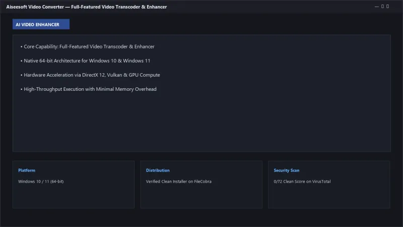 Aiseesoft Video Converter Ultimate: 8K/5K/4K Video Converter, DVD Ripper & Video AI official screenshot preview 1
