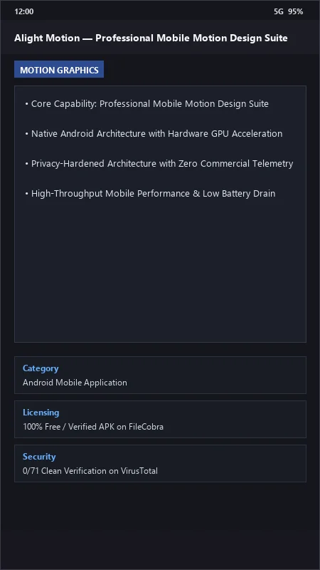Alight Motion: Pro Motion Graphics, Visual Effects & Keyframe Video Editor official screenshot preview 1