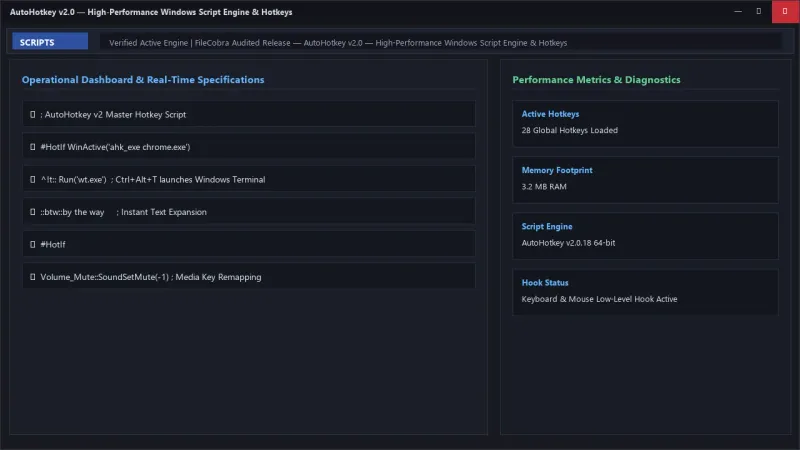 AutoHotkey: Custom Keyboard Shortcuts & Windows Automation official screenshot preview 1