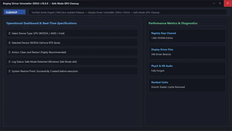 Display Driver Uninstaller (DDU): Clean GPU Driver Cleanup official screenshot preview 1