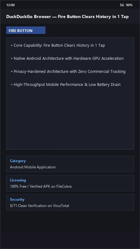 DuckDuckGo Privacy Browser: Private Search & App Protection official screenshot preview 1