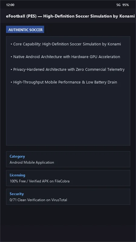 eFootball (PES): Realistic 3D Mobile Football & Dream Team League official screenshot preview 1