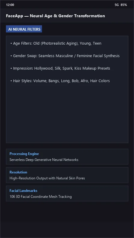 FaceApp: AI Face Transformation & Portrait Studio official screenshot preview 1