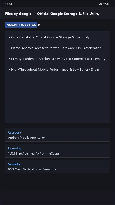 Files by Google: Free Up Space, Safe Folder & Fast File Transfer official screenshot preview 1