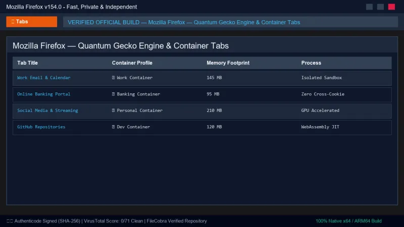 Mozilla Firefox: Fast, Private & Independent Web Browser official screenshot preview 1