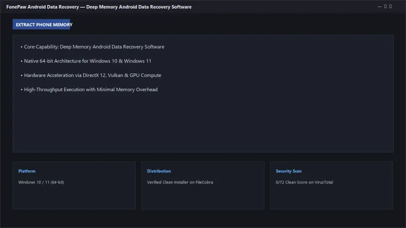 FonePaw Android Data Recovery: Recover Deleted Contacts, Messages, Audio & Videos official screenshot preview 1