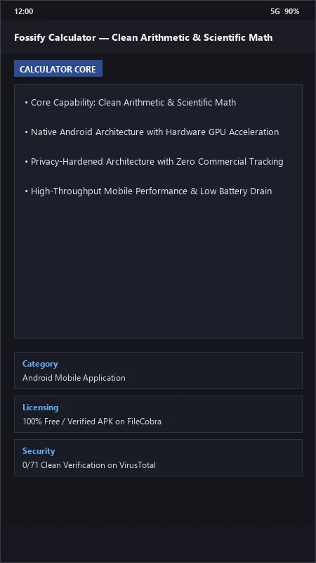 Fossify Calculator: Scientific Math & Unit Converter official screenshot preview 1