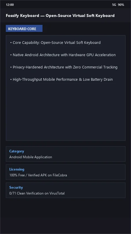 Fossify Keyboard: Offline Privacy Virtual Keyboard official screenshot preview 1