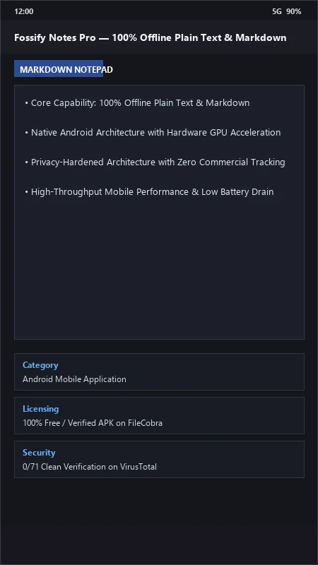 Fossify Notes: Fast, Lightweight & Secure Offline Notes official screenshot preview 1