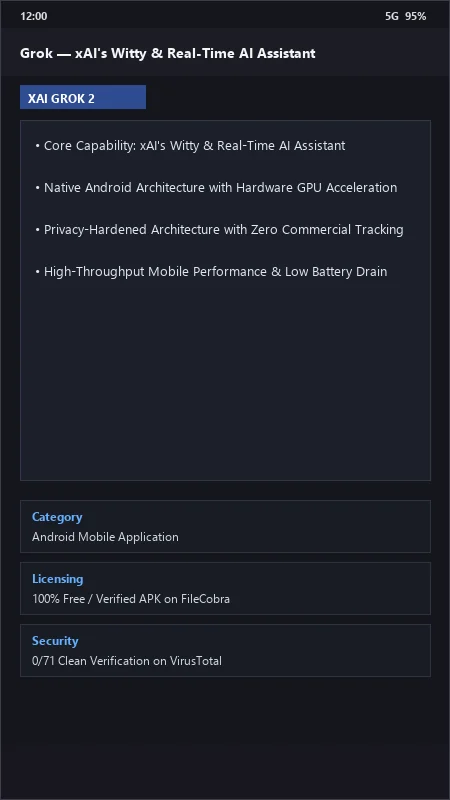 Grok: Real-Time Truth-Seeking AI by xAI official screenshot preview 1