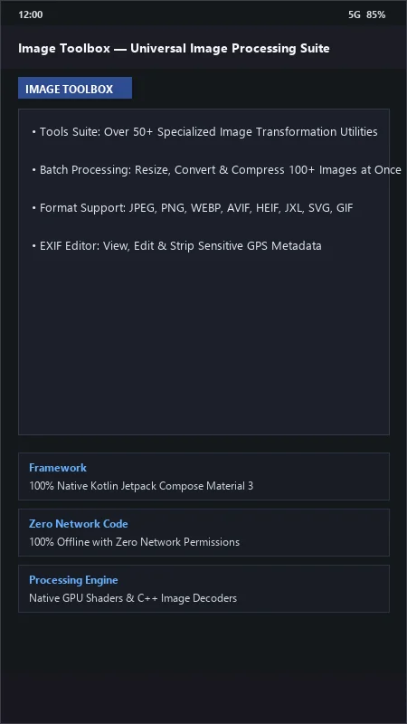 Image Toolbox: Batch Image Editor, Filter & Converter official screenshot preview 1