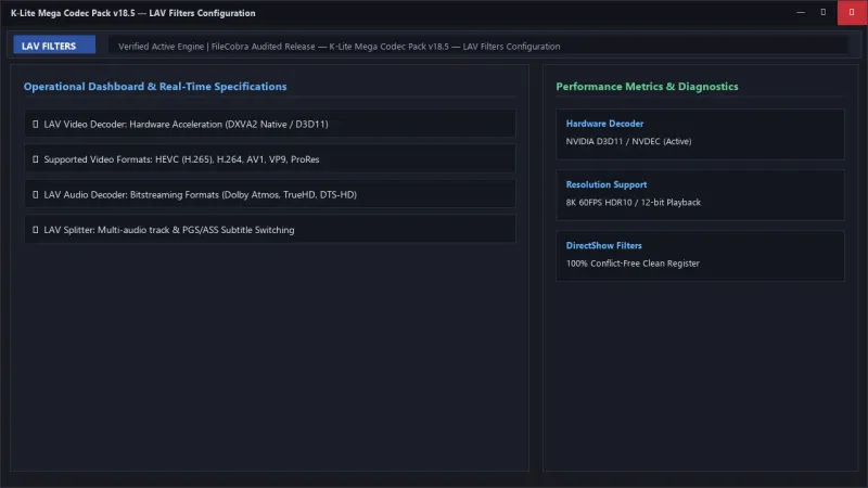 K-Lite Mega Codec Pack: All-in-One Audio & Video Codecs official screenshot preview 1