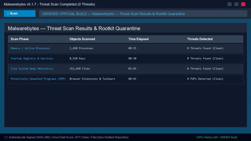 Malwarebytes: On-Demand Virus, Spyware & Malware Removal official screenshot preview 1
