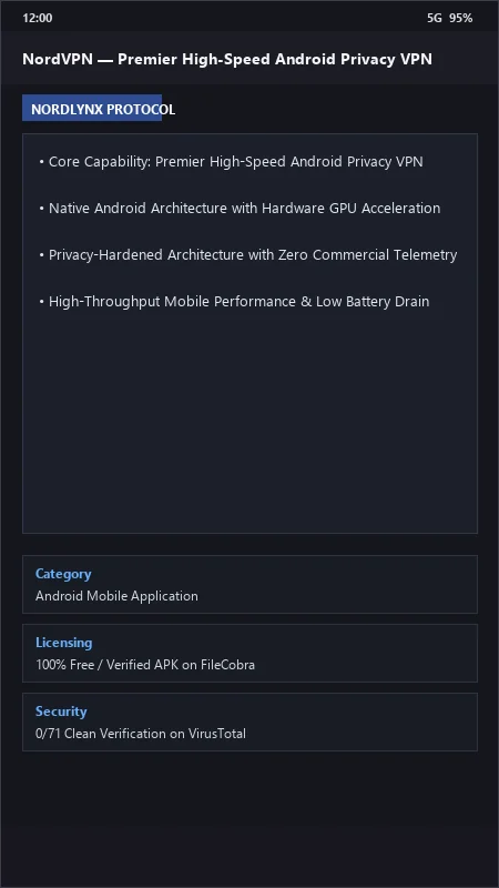 NordVPN: Fast & Secure NordLynx WireGuard VPN with Threat Protection official screenshot preview 1