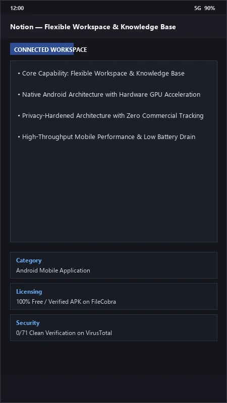 Notion: Connected Workspace, Docs & Project Databases official screenshot preview 1