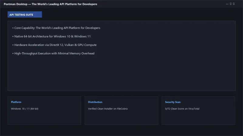 Postman Desktop: Complete API Development, Testing, Documentation & Mocking Suite official screenshot preview 1