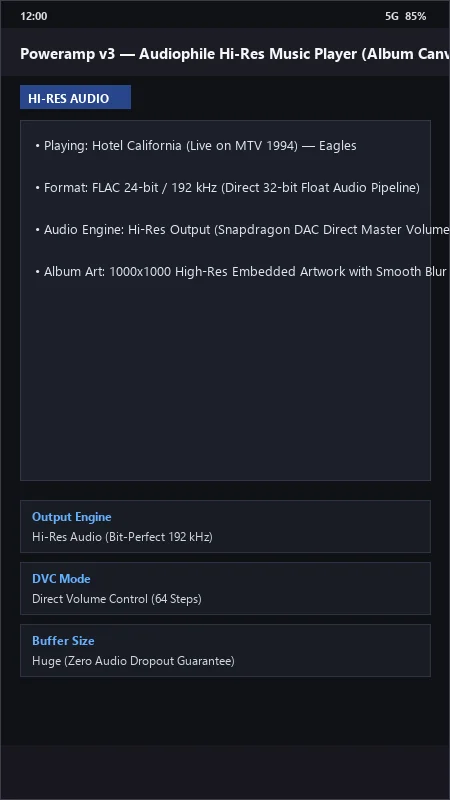Poweramp Music Player: High-Resolution Audio Engine official screenshot preview 1