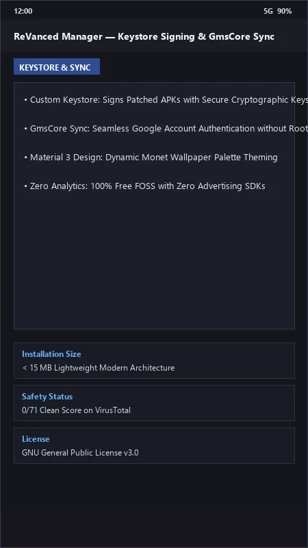 ReVanced Manager: Android App Patcher & Package Customizer official screenshot preview 1