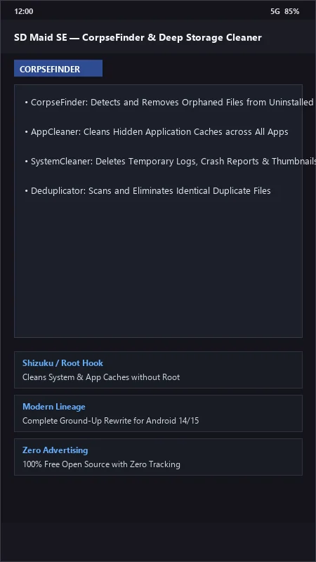 SD Maid SE: Deep System Cleaner & Cache Remover official screenshot preview 1