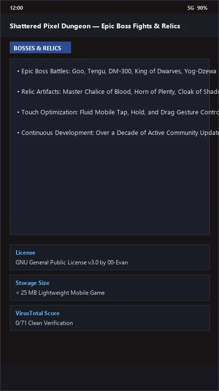 Shattered Pixel Dungeon: Traditional Roguelike RPG official screenshot preview 1