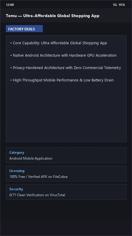 Temu: Shop Like a Billionaire, Flash Deals & Free Shipping official screenshot preview 1