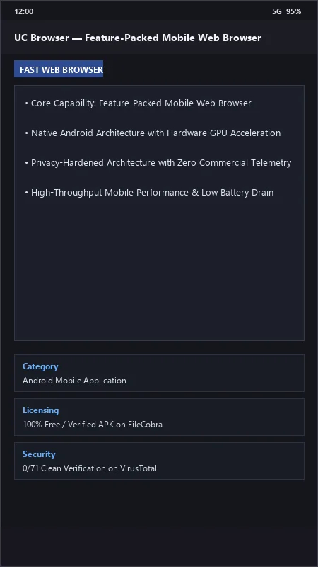 UC Browser: Fast Video Downloader, Ad-Blocker & Data Saver official screenshot preview 1