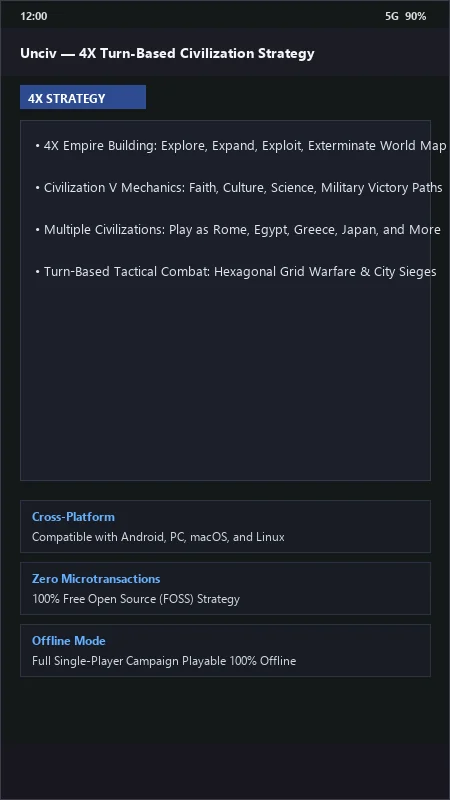 Unciv: Open-Source 4X Turn-Based Strategy Game official screenshot preview 1