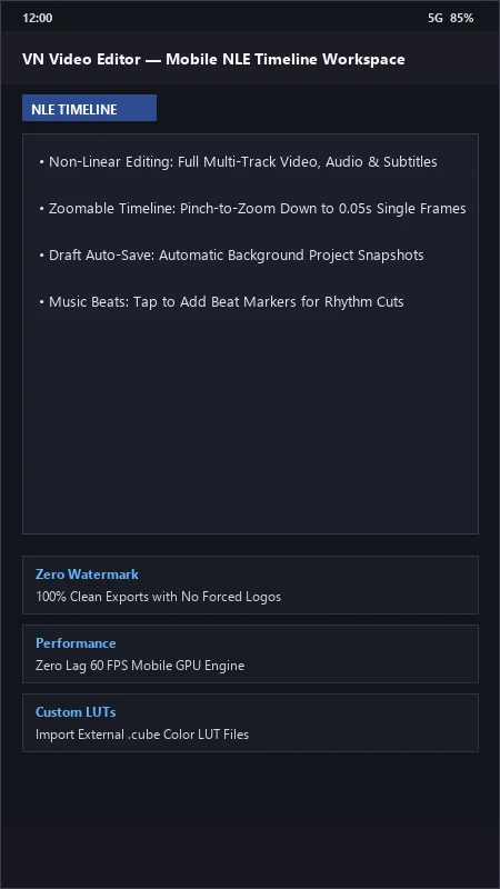 VN Video Editor: Multi-Track Vlog & Timeline Maker official screenshot preview 1