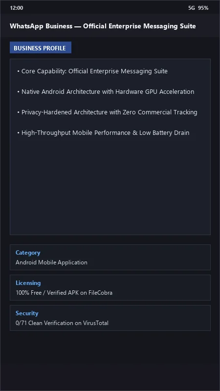 WhatsApp Business: Official Business Messenger & Catalog official screenshot preview 1