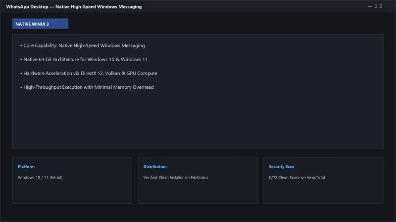 WhatsApp Desktop: Secure End-to-End Encrypted Messaging official screenshot preview 1