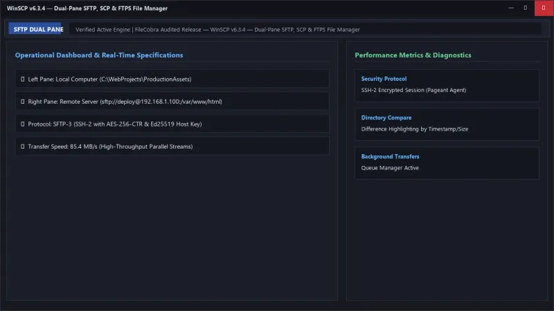 WinSCP: Free SFTP, SCP, S3 & FTP Client for Windows official screenshot preview 1
