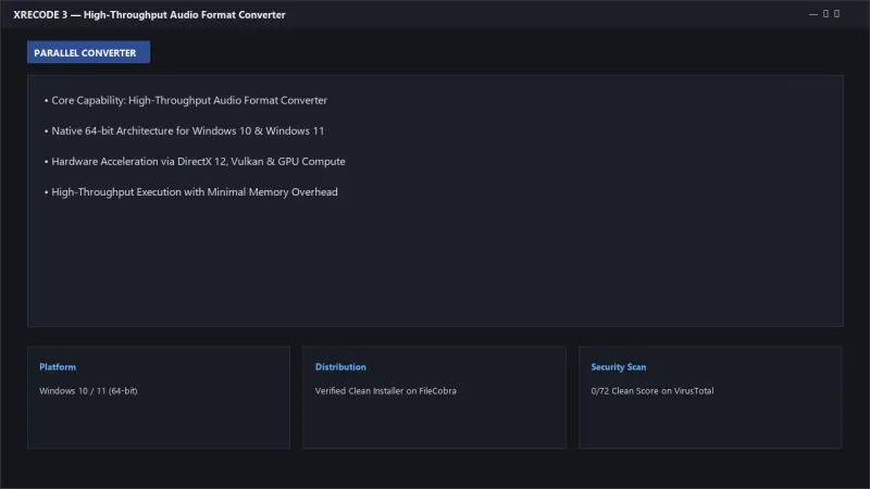 XRECODE 3: All-in-One Multi-Threaded Audio Converter & CD Grabber official screenshot preview 1